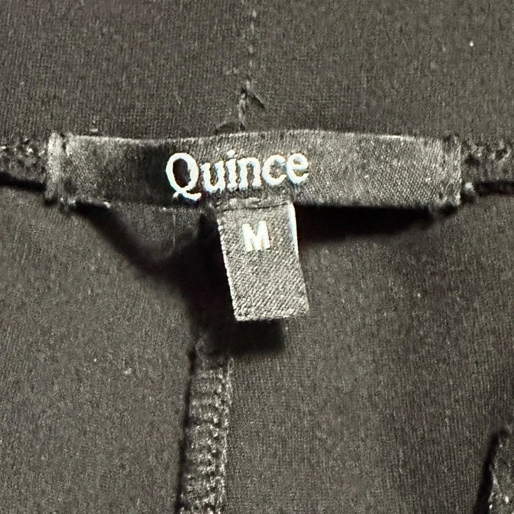 Quince Ultra-Stretch Ponte Straight Leg Pant Black Petite Medium Career Office - Picture 4 of 9